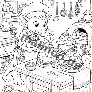 Goblin Coloring Book for Children – Gift Idea for Grandchildren and Godchildren – 100 Coloring Pages (DIN A4) E4 image 13
