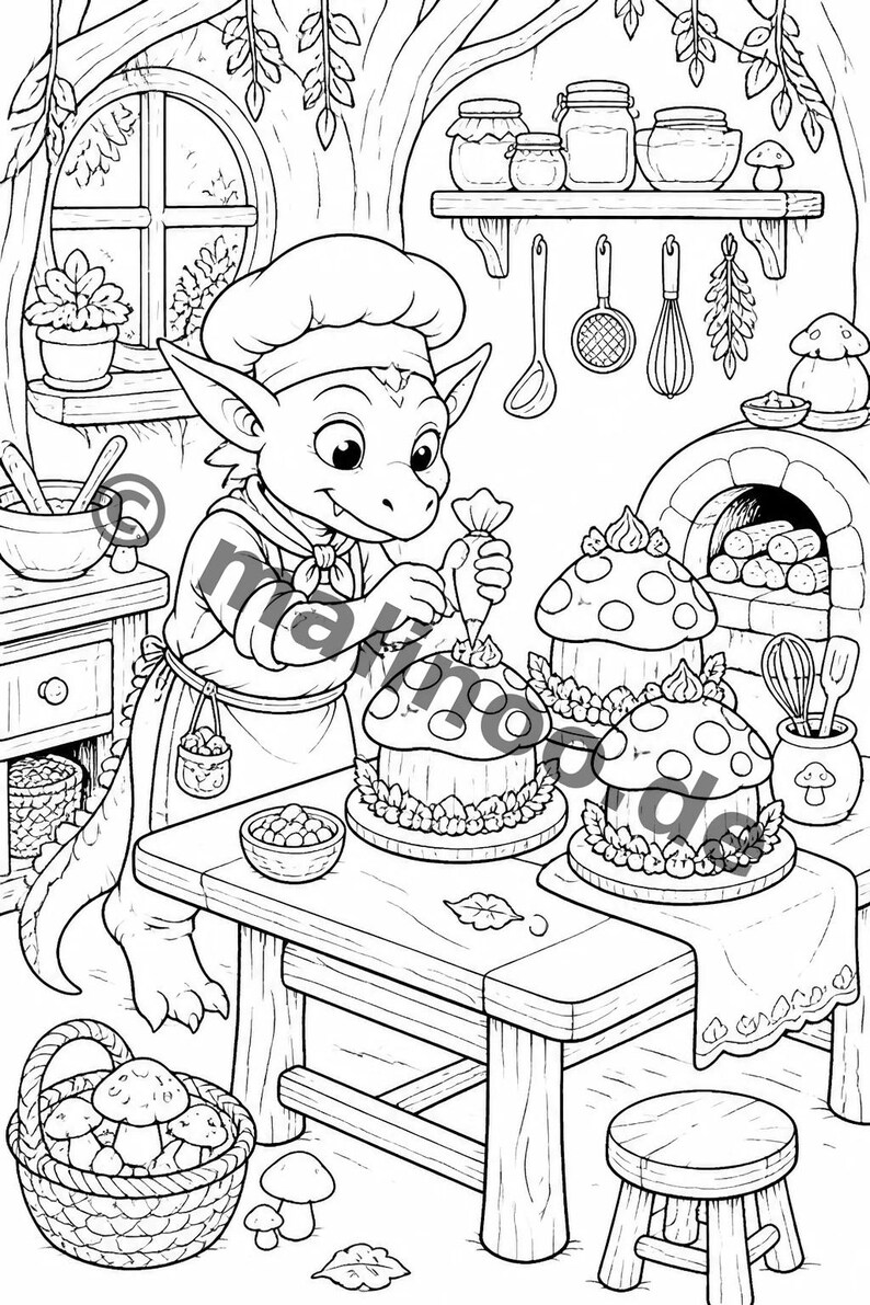 Goblin Coloring Book for Children – Gift Idea for Grandchildren and Godchildren – 100 Coloring Pages (DIN A4) E4 image 13