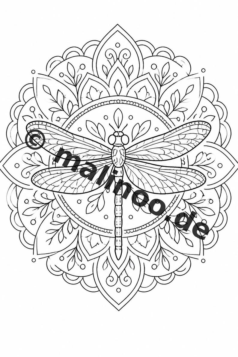 Mandalas Coloring Book for Kids – 50 Coloring Pages – PDF Download E1/B1 (DIN-A4) – Gift, Travel Activity, Birthday, Activity image 5