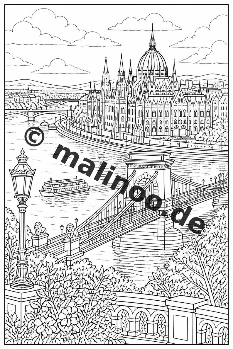Europa Malbuch Kinder – 20 Ausmalbilder – PDF Download E1/B3 (DIN-A4) – Mitgebsel, Geschenk, Kindergeburtstag, Gastgeschenk Bild 8