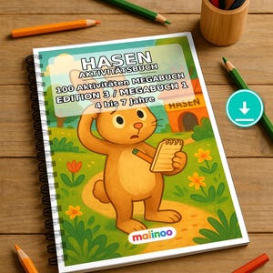 Livro de Quebra-Cabeças do Coelho para Imprimir - Presente de Aniversário para Crianças - 100 Páginas de Quebra-Cabeças e Atividades (PDF) E1 imagem 1