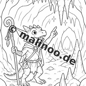Goblins Coloring Book for Kids – 100 Coloring Pages – PDF Download E1/B2 (DIN-A4) – Gift, Activity, Advent Calendar, Birthday image 8