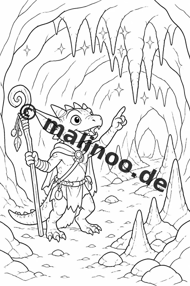 Goblins Coloring Book for Kids – 100 Coloring Pages – PDF Download E1/B2 (DIN-A4) – Gift, Activity, Advent Calendar, Birthday image 8