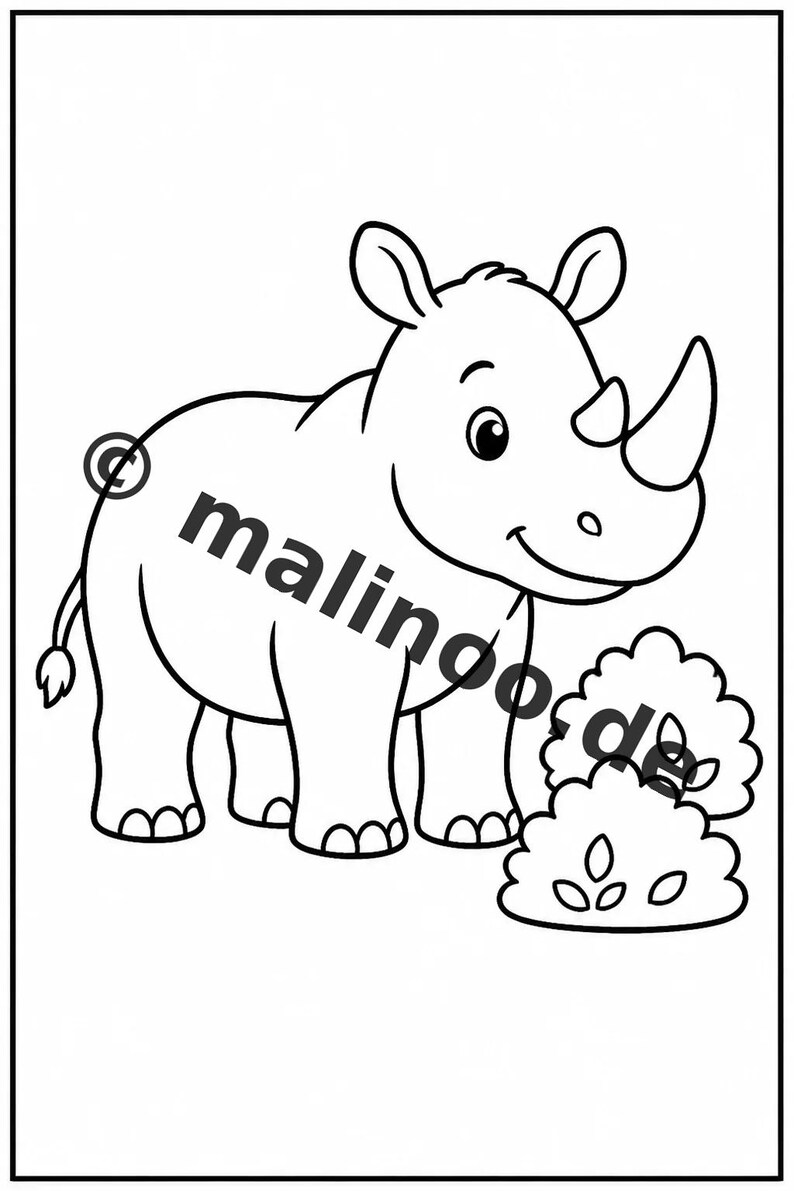 Rhinoceros Activity Book for Children – 100 Puzzle and Activity Pages – PDF Download E1/B1 (DIN-A4) – Gift, Activity, Advent Calendar image 6