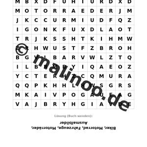 Motorcycle Activity Book for Children – 100 Puzzle and Activity Pages – Printed + Loose E1/B1 (DIN A4) – Gift, Activity image 11