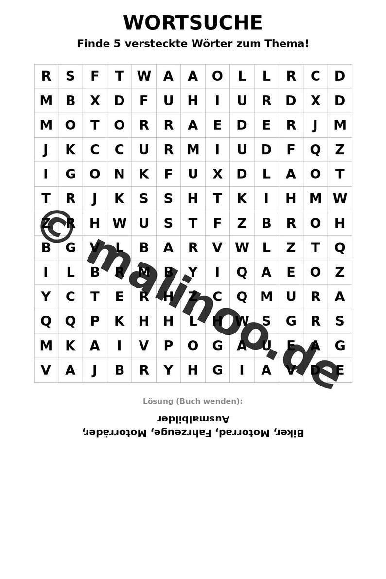 Motorcycle Activity Book for Children – 100 Puzzle and Activity Pages – Printed + Loose E1/B1 (DIN A4) – Gift, Activity image 11