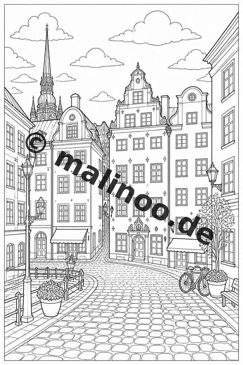 Europa Målarbok PDF Ladda ner digitalt – 20 målarbilder för barn – Bok 06 Utgåva 1 (DIN-A4) bild 11