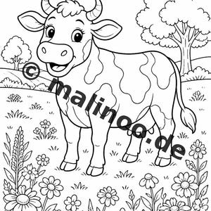 Bauernhof Malbuch PDF Download digital – 50 Ausmalbilder für Kinder – Band 01 Edition 1 (DIN-A4) Bild 3