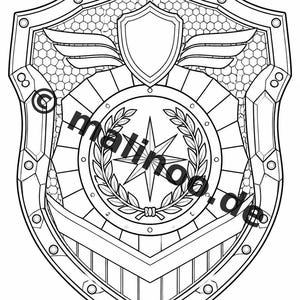 Police Coloring Book for Kids – 100 Coloring Pages – PDF Download E1/B4 (DIN-A4) – Gift, Activity, Advent Calendar, Birthday image 12