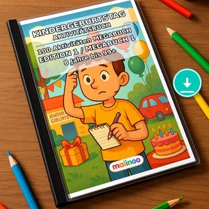 Aktivitetsblad för barnkalas från 8 år – 100 sidor pussel – en liten påskpresent till barn (PDF) E1 bild 1