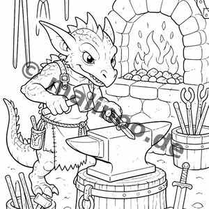 Goblin Coloring Book for Children – Gift Idea for Grandchildren and Godchildren – 100 Coloring Pages (DIN A4) E4 image 5