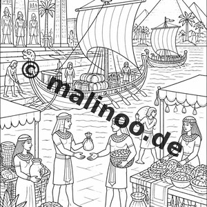 Egypt Coloring Book PDF Download digital – 20 coloring pages for children – Book 02 Edition 1 (DIN-A4) image 11