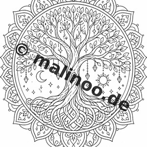 Mandala Coloring Book PDF Download Digital – 20 Coloring Pages for Children – Book 03 Edition 1 (DIN-A4) image 13