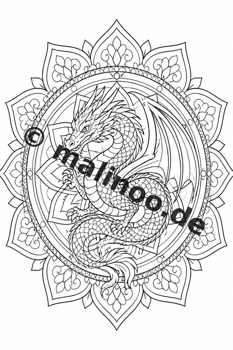 Mandalas Coloring Book for Children – 20 Coloring Pages – PDF Download E1/B1 (DIN-A4) – Party Favor, Gift, Children's Birthday, Party Favor image 12