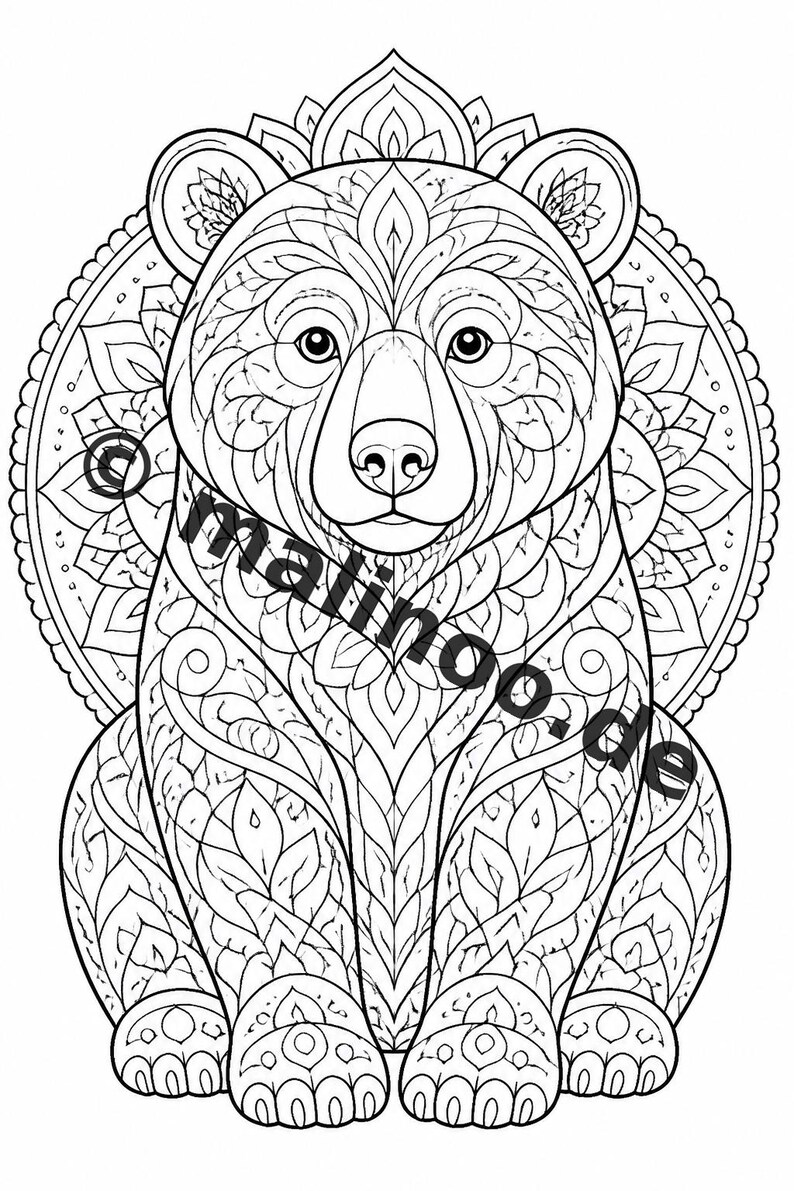 Mandalas Coloring Book for Children – 20 Coloring Pages – PDF Download E1/B1 (DIN-A4) – Party Favor, Gift, Children's Birthday, Party Favor image 7