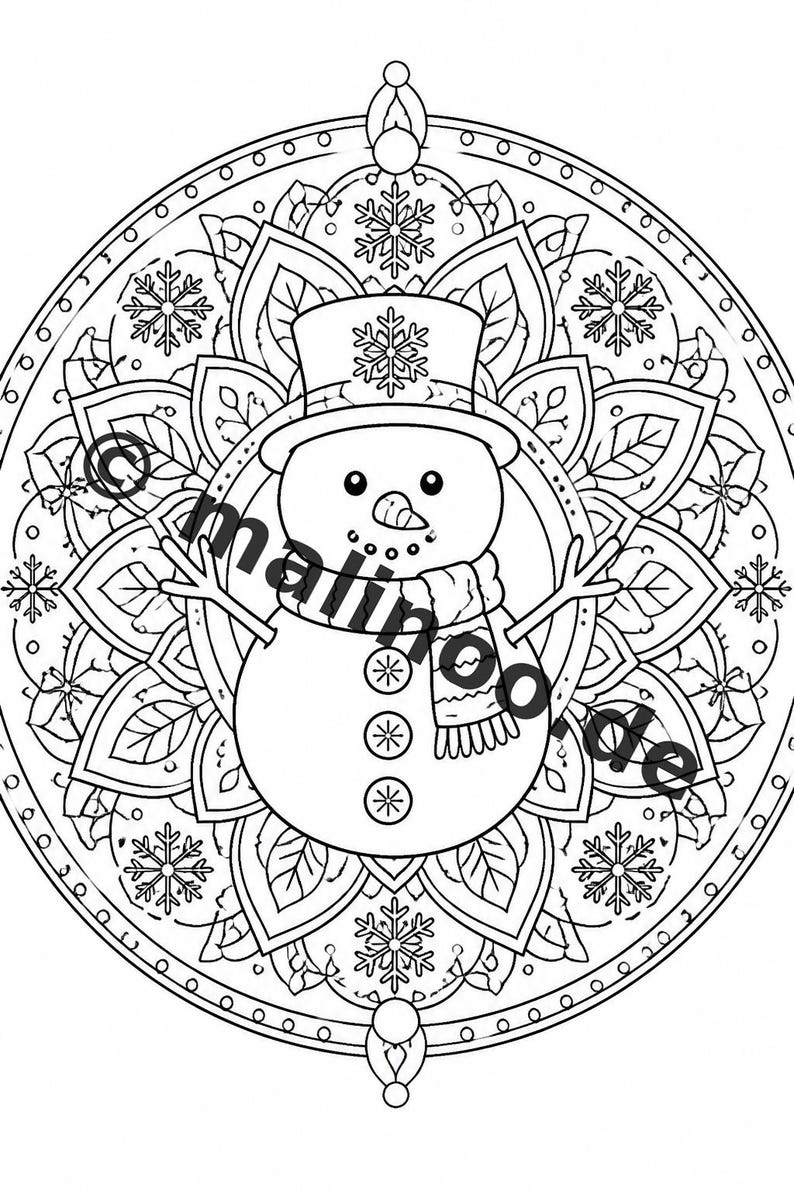 Mandala målarbok PDF nedladdning digitalt – 50 målarbilder för barn – Volym 3 Utgåva 1 (DIN-A4) bild 20
