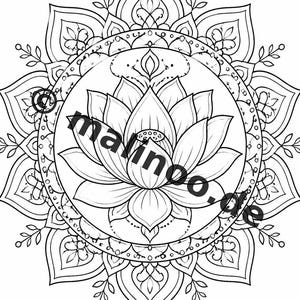 Mandala målarbok PDF nedladdning digitalt – 50 målarbilder för barn – Volym 3 Utgåva 1 (DIN-A4) bild 2