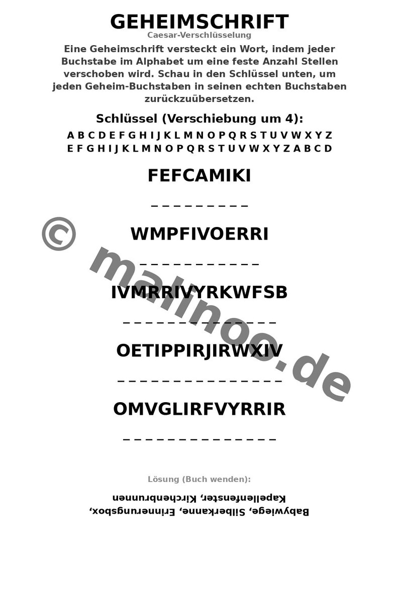 Taufe Aktivitätsbuch als PDF für Kinder – Ostergeschenk und Füllung fürs Osternest – 50 Rätsel- und Aktivitätsseiten E1/B2 Bild 7