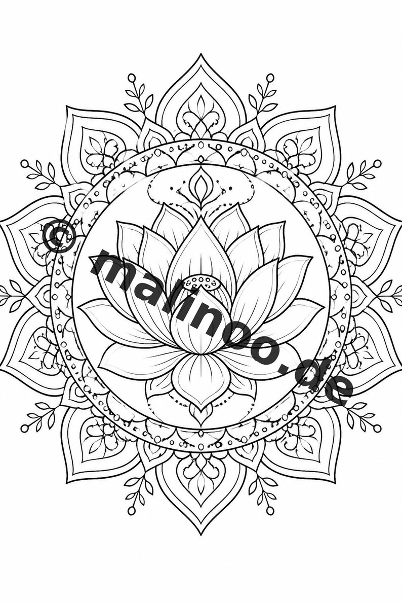 Mandala Coloring Book PDF Download Digital – 20 Coloring Pages for Children – Book 03 Edition 1 (DIN-A4) image 3