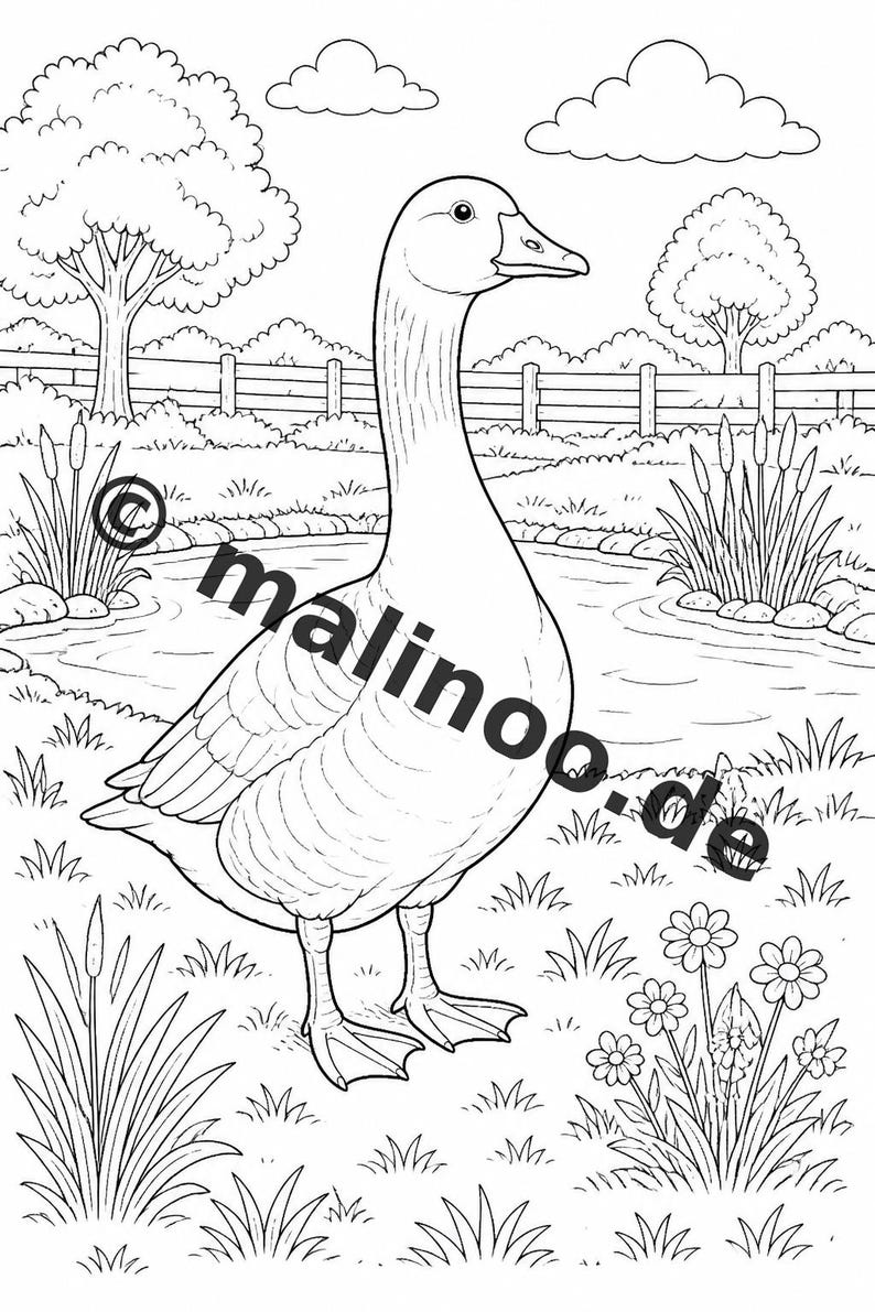 Bauernhof Malbuch PDF Download digital – 20 Ausmalbilder für Kinder – Buch 01 Edition 1 (DIN-A4) Bild 13