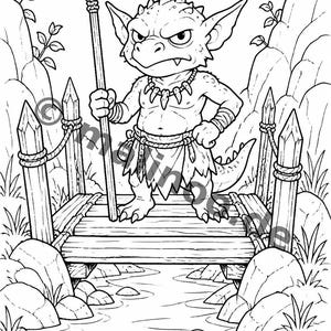 Goblin Coloring Book for Children – Gift Idea for Grandchildren and Godchildren – 100 Coloring Pages (DIN A4) E4 image 10
