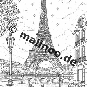 Livre de coloriage Europe pour enfants – 20 pages à colorier – Téléchargement PDF E1/B2 (DIN-A4) – Cadeau d'invité, souvenir de fête d'anniversaire d'enfant image 3