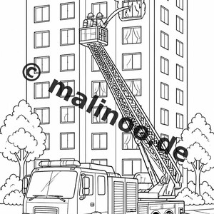 50 fire-themed coloring pages for ages 8 and up – activities for kindergarten and preschool children – printable coloring pages (PDF) E4/B1 image 4