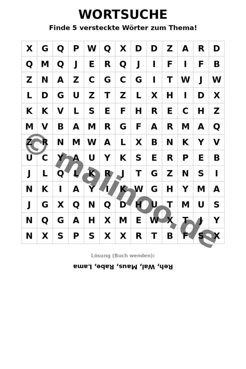 100 magische dierenpuzzels voor kinderen vanaf 8 jaar – Activiteiten om verveling op regenachtige dagen te verdrijven – Printbaar puzzelboek (PDF) E1 afbeelding 11