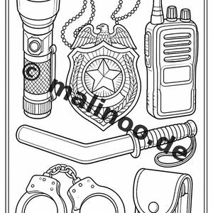 Politie kleurboek PDF download digitaal – 50 kleurplaten voor kinderen – Deel 2 Editie 1 (DIN-A4) afbeelding 13
