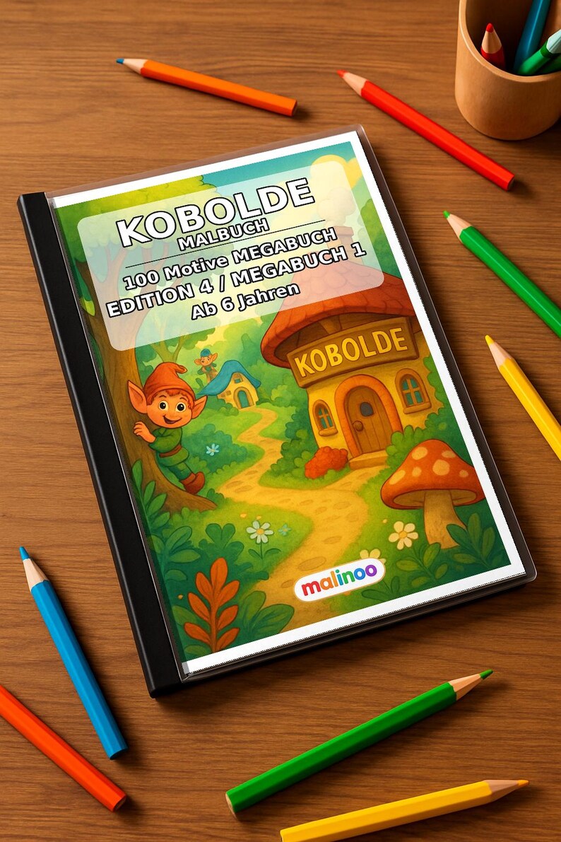 Goblin Coloring Book for Children – Gift Idea for Grandchildren and Godchildren – 100 Coloring Pages (DIN A4) E4 image 1