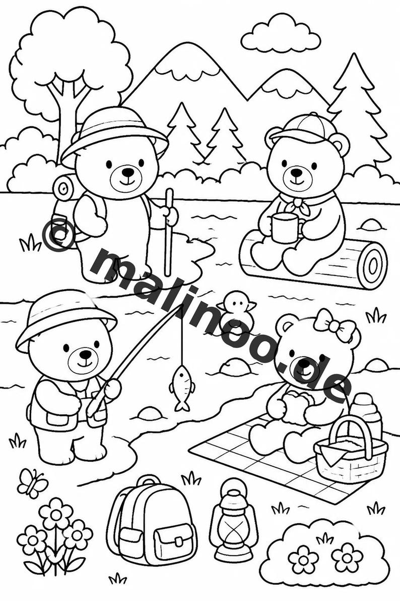 Bären Aktivitätsbuch Kinder – 100 Rätsel- und Aktivitätsseiten – gedruckt+lose E1/B1 (DIN-A4) – Geschenk, Beschäftigung, Adventskalender Bild 5