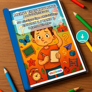 Brain teasers and puzzle fun for clever children: My back-to-school puzzle sheets to print with 50 puzzle and activity pages (PDF) E1/B1 image 1