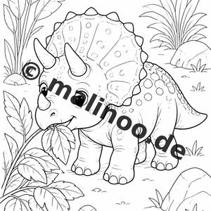 20 Baby Dinosaur Colors for Ages 8 and Up – Gift for Grandchildren, Godchildren, Nieces and Nephews – Printable Coloring Book (PDF) E4/B1 image 5