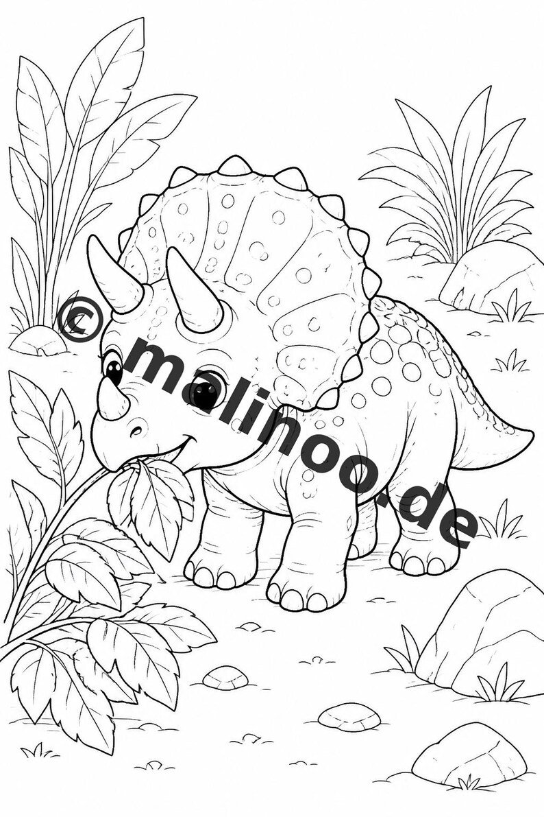 20 Baby Dinosaur Colors for Ages 8 and Up – Gift for Grandchildren, Godchildren, Nieces and Nephews – Printable Coloring Book (PDF) E4/B1 image 5