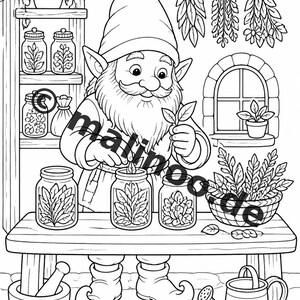 Wichtel Malbuch PDF Download digital – 100 Ausmalbilder für Kinder – MEGABUCH 01 Edition 1 (DIN-A4) image 9