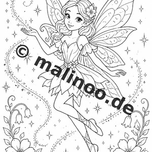 Fairy coloring book to print for ages 8 and up – 100 pictures to color – creative without a phone or tablet (PDF) E2 image 12
