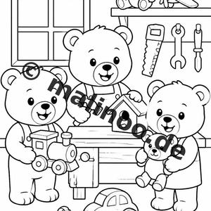 Bären Aktivitätsbuch Kinder – 100 Rätsel- und Aktivitätsseiten – gedruckt+lose E1/B1 (DIN-A4) – Geschenk, Beschäftigung, Adventskalender Bild 8