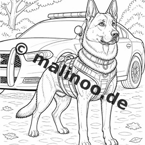 Politie kleurboek PDF download digitaal – 50 kleurplaten voor kinderen – Deel 2 Editie 1 (DIN-A4) afbeelding 15