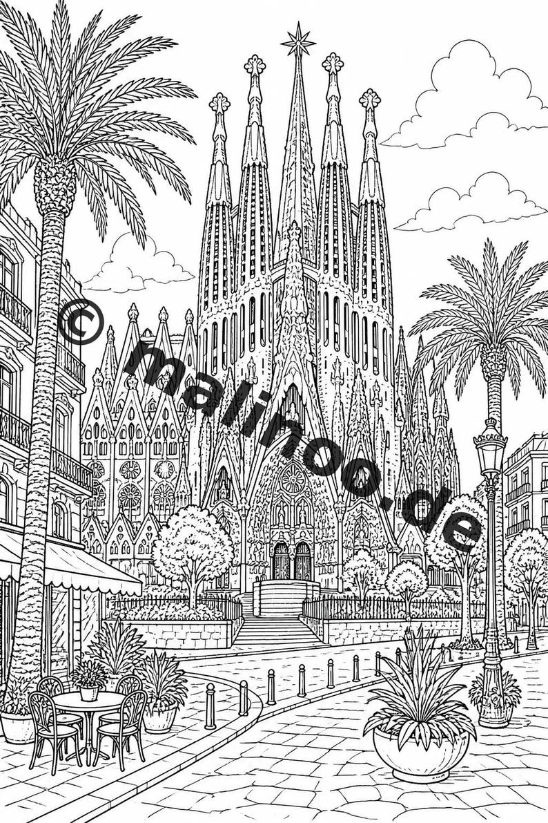 Europa Malbuch Kinder – 20 Ausmalbilder – PDF Download E1/B1 (DIN-A4) – Mitgebsel, Geschenk, Kindergeburtstag, Gastgeschenk Bild 5