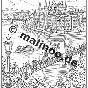 Livro de colorir Europa para crianças – 50 páginas para colorir – Download em PDF E1/B3 (DIN-A4) – Presente, atividade de viagem, aniversário, atividade imagem 8