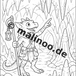 Livro de colorir Goblins para crianças – 100 páginas para colorir – Download em PDF E1/B3 (DIN-A4) – Presente, atividade, calendário do Advento, aniversário imagem 8