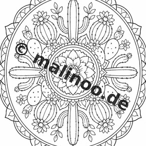Mandalas kleurboek voor kinderen – 20 kleurplaten – PDF-download E1/B2 (DIN-A4) – Feestartikel, cadeau, kinderfeestje, gastgeschenk afbeelding 19