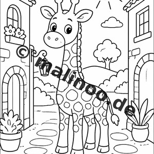 Giraffaktivitetsbok för barn – 100 pussel- och aktivitetssidor – Tryckt + Lös E1/B1 (DIN A4) – Present, Aktivitet, Adventskalender bild 4
