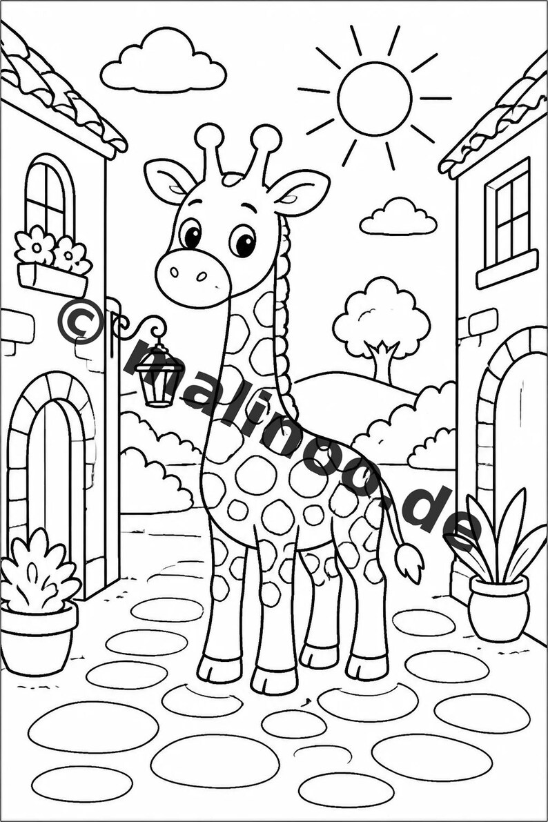 Giraffaktivitetsbok för barn – 100 pussel- och aktivitetssidor – Tryckt + Lös E1/B1 (DIN A4) – Present, Aktivitet, Adventskalender bild 4