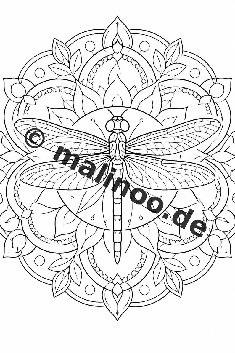 Mandala målarbok PDF nedladdning digitalt – 50 målarbilder för barn – Volym 3 Utgåva 1 (DIN-A4) bild 5