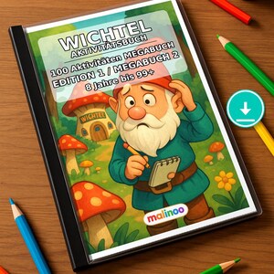 Unterrichtsmaterial für Grundschule und Vertretungsstunde: Wichtel Beschäftigungsblätter mit 100 Rätsel- und Aktivitätsseiten (PDF) E1 Bild 1