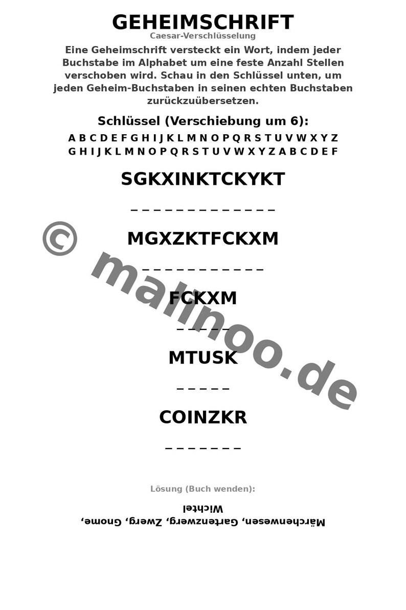 Unterrichtsmaterial für Grundschule und Vertretungsstunde: Wichtel Beschäftigungsblätter mit 100 Rätsel- und Aktivitätsseiten (PDF) E1 Bild 8