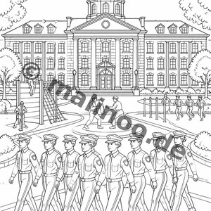 Libro para colorear de policías para niños: un descanso creativo sin pantallas – 20 páginas para colorear (DIN A5) E1/B1-5 imagen 20