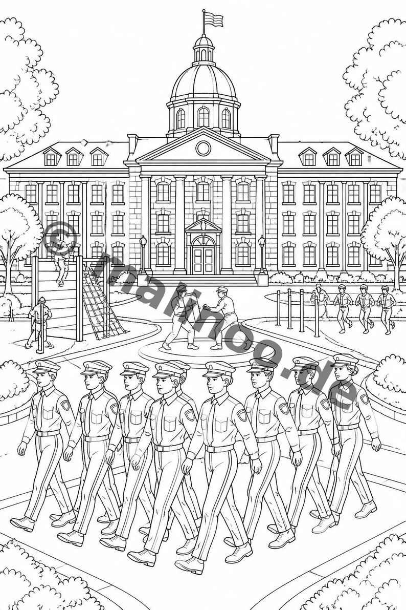Libro para colorear de policías para niños: un descanso creativo sin pantallas – 20 páginas para colorear (DIN A5) E1/B1-5 imagen 20