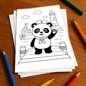 Panda's Activity Book for Children – 100 Puzzle and Activity Pages – Printed + Loose E1/B1 (DIN A4) – Gift, Activity, Advent Calendar image 1